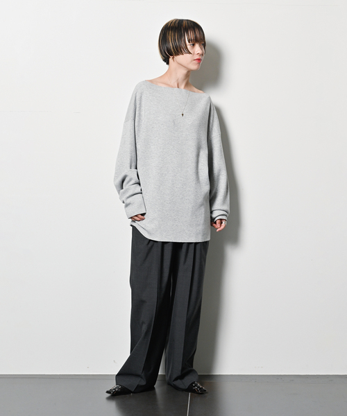 CITYSHOP(シティーショップ)の「《追加2》SMOOTH PULLOVER:ニット(ニット/セーター・レディース・パープル/チャコールグレー/ブラック・FREE)」の21枚目の写真