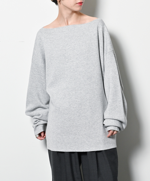 CITYSHOP(シティーショップ)の「《追加2》SMOOTH PULLOVER:ニット(ニット/セーター・レディース・パープル/チャコールグレー/ブラック・FREE)」の5枚目の写真