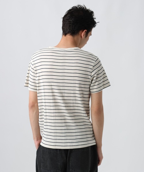 Robert P.Miller（ロバート ピー ミラー）の「[WEB限定]【Robert P.Miller】Panel-rib Crewneck Tee（Tシャツ/カットソー・メンズ・オフホワイト/ブラック/スモーク・LARGE/MEDIUM/X-LARGE）」の7枚目の写真