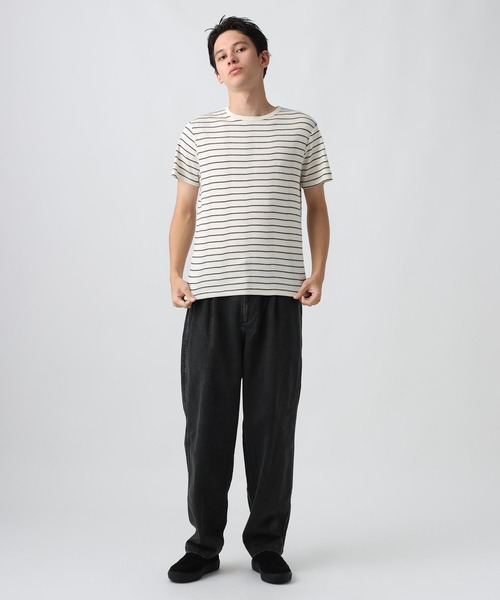 Robert P.Miller（ロバート ピー ミラー）の「[WEB限定]【Robert P.Miller】Panel-rib Crewneck Tee（Tシャツ/カットソー・メンズ・オフホワイト/ブラック/スモーク・LARGE/MEDIUM/X-LARGE）」の8枚目の写真