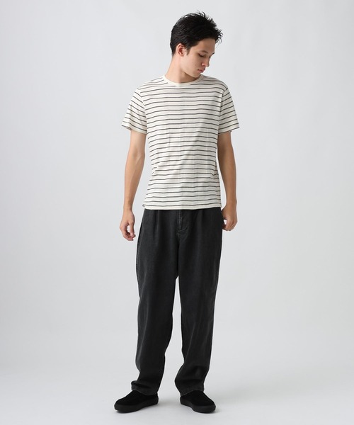 Robert P.Miller（ロバート ピー ミラー）の「[WEB限定]【Robert P.Miller】Panel-rib Crewneck Tee（Tシャツ/カットソー・メンズ・オフホワイト/ブラック/スモーク・LARGE/MEDIUM/X-LARGE）」の12枚目の写真
