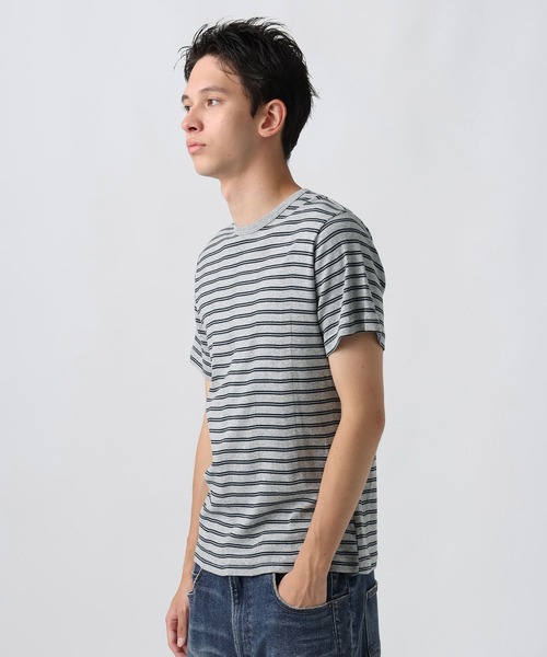 Robert P.Miller（ロバート ピー ミラー）の「[WEB限定]【Robert P.Miller】Panel-rib Crewneck Tee（Tシャツ/カットソー・メンズ・オフホワイト/ブラック/スモーク・LARGE/MEDIUM/X-LARGE）」の20枚目の写真