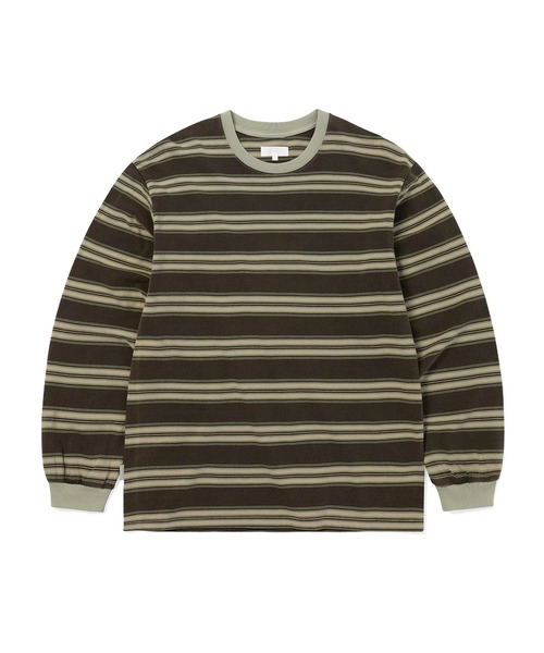 thisisneverthat(ディスイズネバーザット)の「Striped L/S Tee(Tシャツ/カットソー・メンズ・ブラック/ネイビー/パープル・S/XL/L/M)」の1枚目の写真