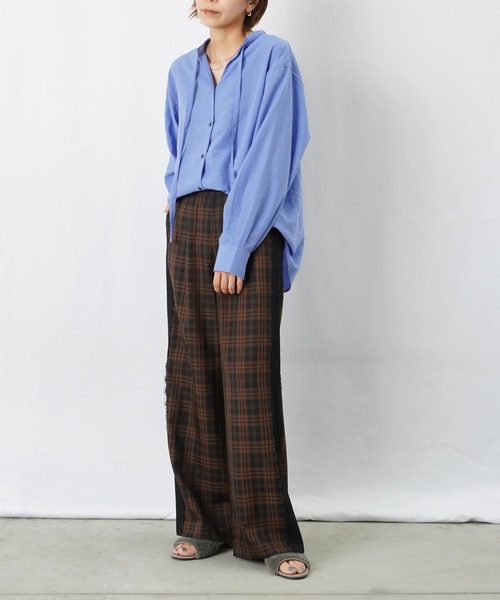 LUCA/LADY LUCK LUCA(ルカ/レディラックルカ)の「LC/LLL サイドレースチェックワイドパンツ(その他パンツ・レディース・オレンジ/ブルー・FREE)」の13枚目の写真