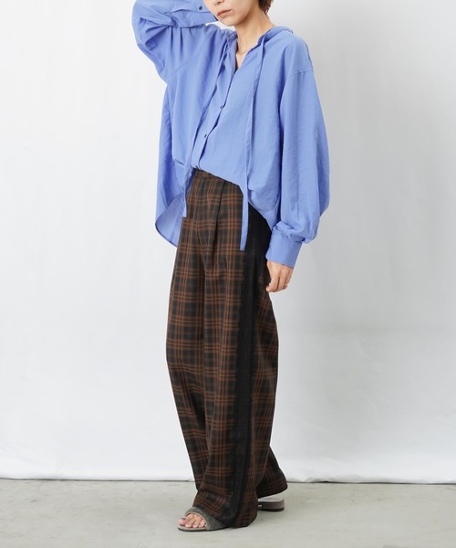 LUCA/LADY LUCK LUCA(ルカ/レディラックルカ)の「LC/LLL サイドレースチェックワイドパンツ(その他パンツ・レディース・オレンジ/ブルー・FREE)」の18枚目の写真