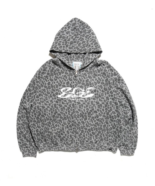 BGL(ビージーエル)の「BGL LOGO LEOPARD ZIP PARKA / ワッフル / サーマル / レオパード / ヒョウ柄 / Y2K / 韓国ストリート ジップパーカー(パーカー・レディース・ブラウン/グレー/ブラック・S/M/L)」の17枚目の写真