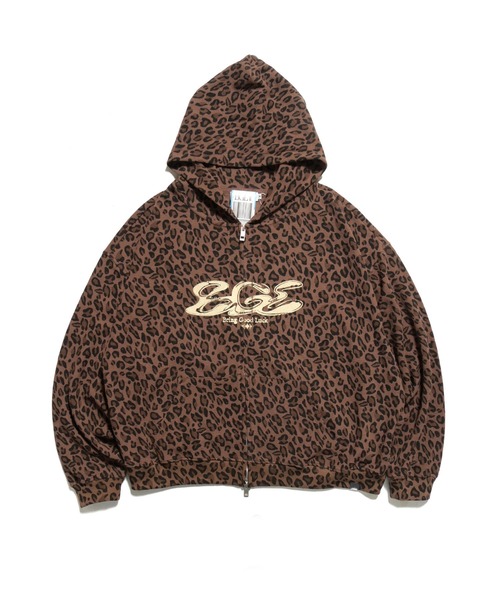 BGL(ビージーエル)の「BGL LOGO LEOPARD ZIP PARKA / ワッフル / サーマル / レオパード / ヒョウ柄 / Y2K / 韓国ストリート ジップパーカー(パーカー・レディース・ブラウン/グレー/ブラック・S/M/L)」の13枚目の写真
