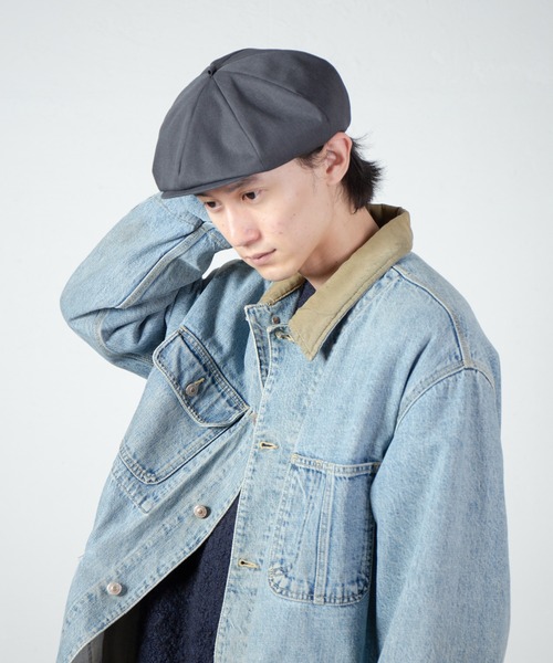 RACAL(ラカル)の「High-twist gabardine 8Panel Beret Cas / 強撚ギャバT/C 8パネルベレーキャス(キャスケット・メンズ・グレー/ブラック・LARGE)」の2枚目の写真