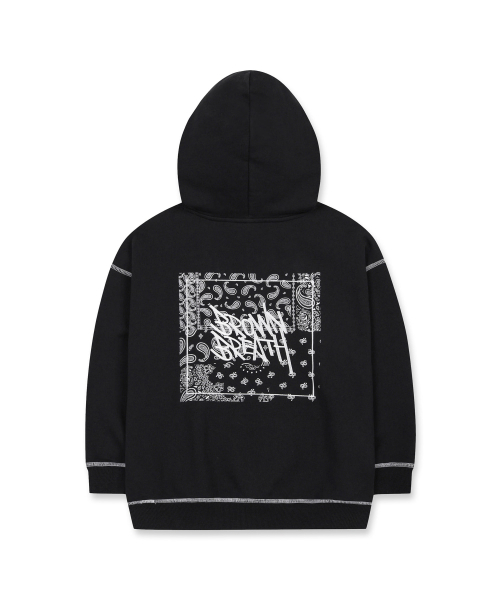 BROWNBREATH KIDS(ブラウンブレスキッズ)の「KIDS PAISELY GRAPHIC HOODIE - BLACK(パーカー・レディース・その他・110/120/130/140/150)」の3枚目の写真