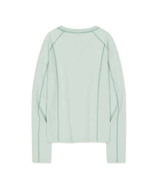 BROWNBREATH(ブラウンブレス)の「Wステッチポイントロングスリーブ(Tシャツ/カットソー・レディース・オリーブ/ブラック・SMALL/MEDIUM)」の5枚目の写真