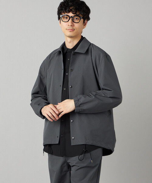 COMME CA MEN(コムサメン)の「【撥水】〔TEXBRID〕コーチジャケット(ブルゾン・メンズ・チャコール/ブラック・L/M)」の1枚目の写真