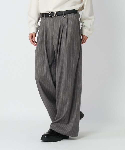 RAGEBLUE(レイジブルー)の「3D CURVED WIDE SLACKS/3Dカーブワイドスラックス(スラックス・メンズ・ダークグレー/ブラック/グレー・LARGE/MEDIUM)」の4枚目の写真