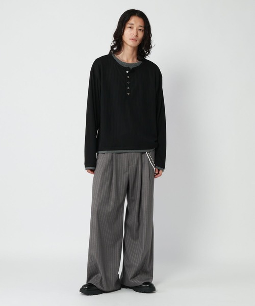 RAGEBLUE(レイジブルー)の「3D CURVED WIDE SLACKS/3Dカーブワイドスラックス(スラックス・メンズ・ダークグレー/ブラック/グレー・LARGE/MEDIUM)」の9枚目の写真