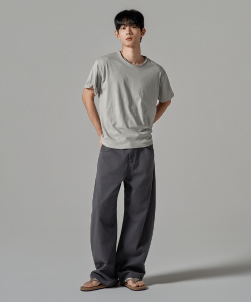 WAAR(ワール)の「M284 サマー カチオン カーブド パンツ_チャコール(デニムパンツ・メンズ・その他・SMALL/MEDIUM/LARGE)」の3枚目の写真