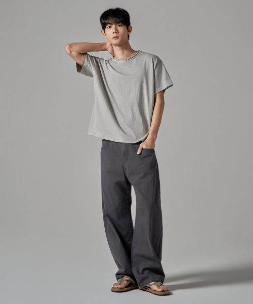 WAAR(ワール)の「M284 サマー カチオン カーブド パンツ_チャコール(デニムパンツ・メンズ・その他・SMALL/MEDIUM/LARGE)」の4枚目の写真