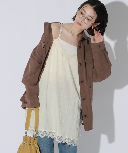 LAKOLE(ラコレ)の「サテンレースミニワンピース / 1076535(ワンピース・レディース・アイボリー/ブラウン/ブラック・FREE)」の21枚目の写真