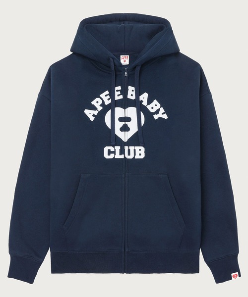 APEE BY A BATHING APE（エイピーバイアベイシングエイプ）の「APEE HEART COLLEGE PRINT ZIP HOODIE（パーカー・レディース・グレー/ネイビー/バーガンディー・X-SMALL/SMALL）」の2枚目の写真