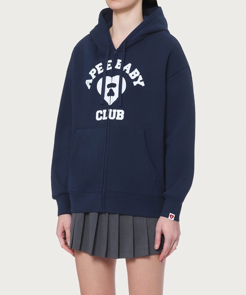 APEE BY A BATHING APE（エイピーバイアベイシングエイプ）の「APEE HEART COLLEGE PRINT ZIP HOODIE（パーカー・レディース・グレー/ネイビー/バーガンディー・X-SMALL/SMALL）」の8枚目の写真