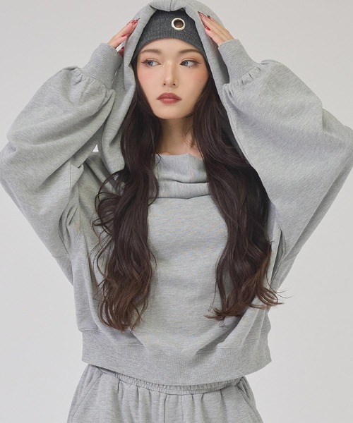 ANAP(アナップ)の「オフショルフーディプルオーバー(その他トップス・レディース・ブラック/グレー/ベージュ系その他・F)」の1枚目の写真