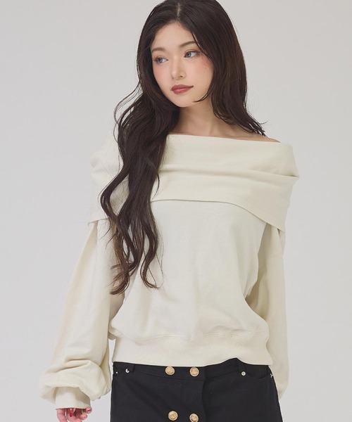 ANAP(アナップ)の「オフショルフーディプルオーバー(その他トップス・レディース・ブラック/グレー/ベージュ系その他・F)」の5枚目の写真