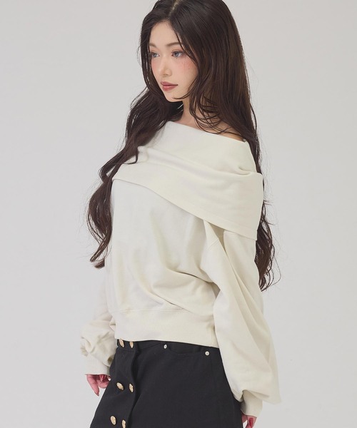 ANAP(アナップ)の「オフショルフーディプルオーバー(その他トップス・レディース・ブラック/グレー/ベージュ系その他・F)」の6枚目の写真