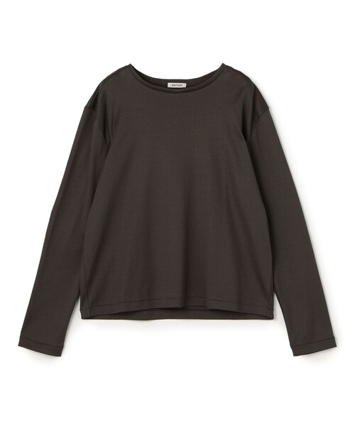 EDITION(エディション)の「コットンヘビーフライス ロングスリーブティー(Tシャツ/カットソー・レディース・チャコールグレー/ホワイト・36/34)」の1枚目の写真