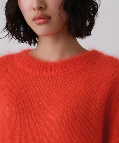 YLEVE(イレーヴ)の「YLEVE / MOHAIR SILK KNIT PULL OVER(ニット/セーター・レディース・オレンジ/ネイビー・1)」の12枚目の写真