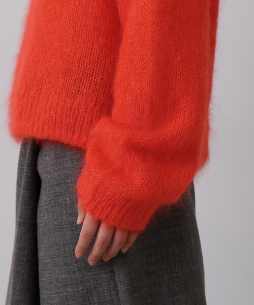 YLEVE(イレーヴ)の「YLEVE / MOHAIR SILK KNIT PULL OVER(ニット/セーター・レディース・オレンジ/ネイビー・1)」の14枚目の写真