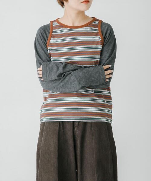 URBAN RESEARCH(アーバンリサーチ)の「Girls department Club W.BORDER TANK LAYER LS(Tシャツ/カットソー・レディース・ブラック/ブラウン・FREE)」の20枚目の写真