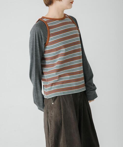 URBAN RESEARCH(アーバンリサーチ)の「Girls department Club W.BORDER TANK LAYER LS(Tシャツ/カットソー・レディース・ブラック/ブラウン・FREE)」の21枚目の写真