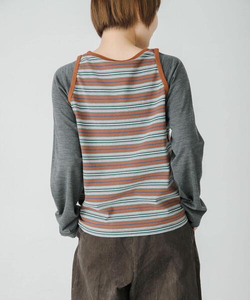 URBAN RESEARCH(アーバンリサーチ)の「Girls department Club W.BORDER TANK LAYER LS(Tシャツ/カットソー・レディース・ブラック/ブラウン・FREE)」の22枚目の写真
