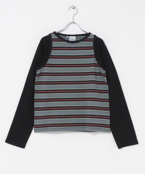 URBAN RESEARCH(アーバンリサーチ)の「Girls department Club W.BORDER TANK LAYER LS(Tシャツ/カットソー・レディース・ブラック/ブラウン・FREE)」の3枚目の写真