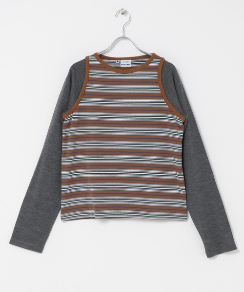 URBAN RESEARCH(アーバンリサーチ)の「Girls department Club W.BORDER TANK LAYER LS(Tシャツ/カットソー・レディース・ブラック/ブラウン・FREE)」の9枚目の写真