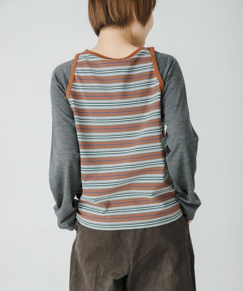 URBAN RESEARCH(アーバンリサーチ)の「Girls department Club W.BORDER TANK LAYER LS(Tシャツ/カットソー・レディース・ブラック/ブラウン・FREE)」の13枚目の写真