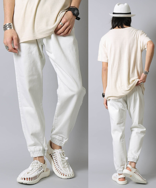 AMERICAN RAG CIE(アメリカンラグシー)の「AMERICAN RAG CIE 裾リブ デニムパンツ / 111-AUH-M161-PT063(その他パンツ・メンズ・インディゴブルー/ホワイト・1/2/3)」の2枚目の写真