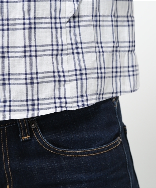 LIMITLESS LUXURY（リミットレスラグジュアリー）の「ラッフルブラウス◆（シャツ/ブラウス・レディース・ホワイト/ネイビー/ブルー系その他・FREE）」の6枚目の写真