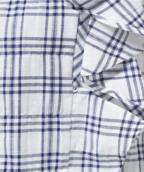 LIMITLESS LUXURY（リミットレスラグジュアリー）の「ラッフルブラウス◆（シャツ/ブラウス・レディース・ホワイト/ネイビー/ブルー系その他・FREE）」の7枚目の写真