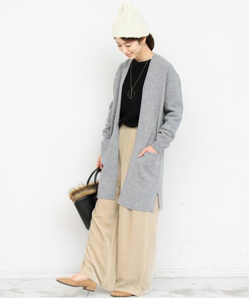 BEAUTY&YOUTH UNITED ARROWS（ビューティーアンドユースユナイテッドアローズ）の「BY∴ ソフトウールアゼロングカーディガン◆（カーディガン/ボレロ・レディース・グレー/ネイビー/オレンジ系その他・FREE）」の11枚目の写真