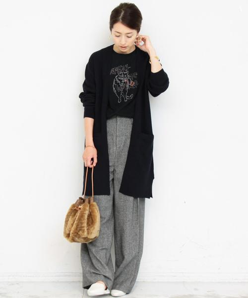 BEAUTY&YOUTH UNITED ARROWS（ビューティーアンドユースユナイテッドアローズ）の「BY∴ ソフトウールアゼロングカーディガン◆（カーディガン/ボレロ・レディース・グレー/ネイビー/オレンジ系その他・FREE）」の13枚目の写真