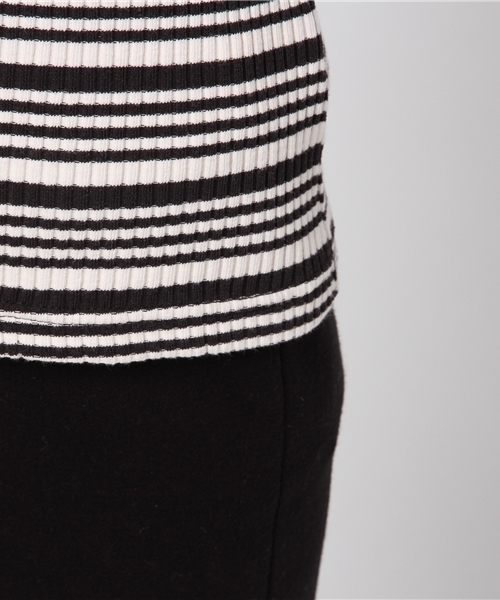 SWINGLE（スウィングル）の「チビフリルボーダーラグランプルオーバー◆（Tシャツ/カットソー・レディース・ブラック系その他/グレー系その他・SMALL）」の9枚目の写真