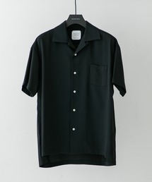 サテンオープンカラーシャツ