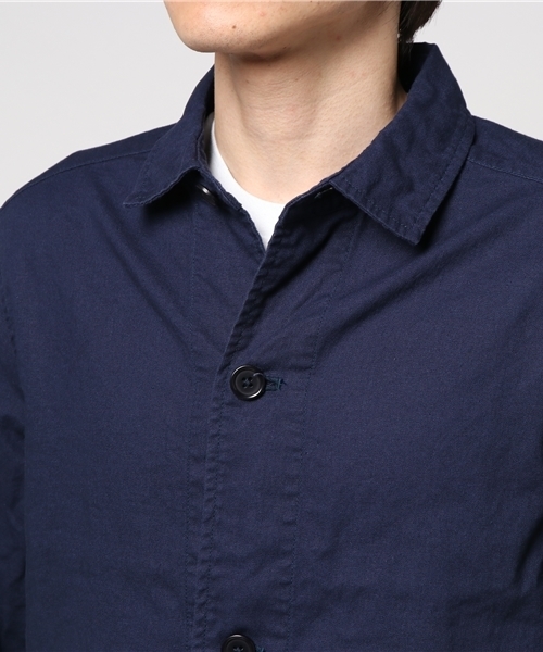 SHIPS JET BLUE(シップスジェットブルー)の「SHIPS JET BLUE: コットンリネン ショップコート 7スリーブ(ステンカラーコート・メンズ・オリーブ/キャメル/ネイビー・MEDIUM/X-LARGE/SMALL/LARGE)」の10枚目の写真