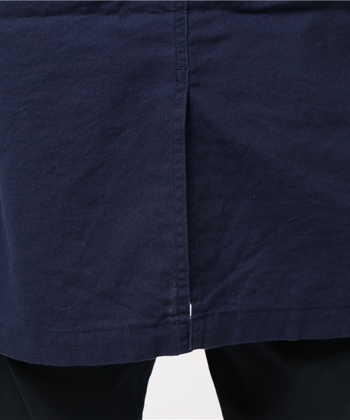 SHIPS JET BLUE(シップスジェットブルー)の「SHIPS JET BLUE: コットンリネン ショップコート 7スリーブ(ステンカラーコート・メンズ・オリーブ/キャメル/ネイビー・MEDIUM/X-LARGE/SMALL/LARGE)」の12枚目の写真