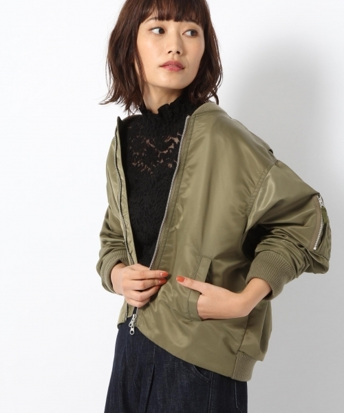 laboratory work（ラボラトリーワーク）の「ＢＩＧスリーブＭＡ－1（MA-1・レディース・ブラック/カーキ・MEDIUM）」の19枚目の写真