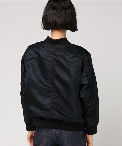 laboratory work（ラボラトリーワーク）の「ＢＩＧスリーブＭＡ－1（MA-1・レディース・ブラック/カーキ・MEDIUM）」の7枚目の写真