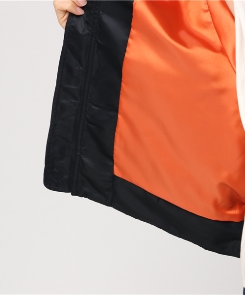 laboratory work（ラボラトリーワーク）の「ＢＩＧスリーブＭＡ－1（MA-1・レディース・ブラック/カーキ・MEDIUM）」の8枚目の写真