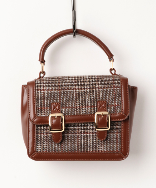 WEGO（ウィゴー）の「WEGO/ダブルベルトレトロミニショルダーバッグ（ショルダーバッグ・レディース・ブラック/その他1/その他2/レッド・FREE）」の3枚目の写真