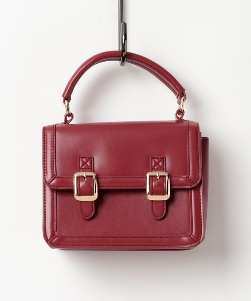 WEGO（ウィゴー）の「WEGO/ダブルベルトレトロミニショルダーバッグ（ショルダーバッグ・レディース・ブラック/その他1/その他2/レッド・FREE）」の2枚目の写真