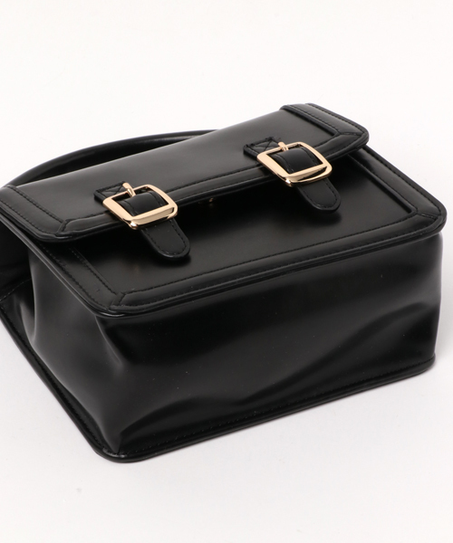 WEGO（ウィゴー）の「WEGO/ダブルベルトレトロミニショルダーバッグ（ショルダーバッグ・レディース・ブラック/その他1/その他2/レッド・FREE）」の6枚目の写真