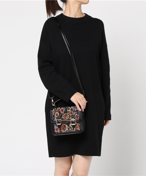 WEGO（ウィゴー）の「WEGO/ダブルベルトレトロミニショルダーバッグ（ショルダーバッグ・レディース・ブラック/その他1/その他2/レッド・FREE）」の10枚目の写真